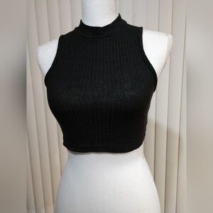 Shein Sleeveless Bodycon CROP Top Black Size Junior's Small, Chest 28"